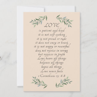 Liefde is patiënt platte kaart