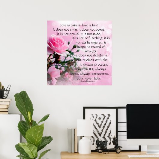 Liefde is patiënt poster (Thuiskantoor)