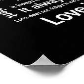 Liefde is Patient Random unframed of Framed Poster (Hoek)