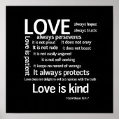 Liefde is Patient Random unframed of Framed Poster (Voorkant)