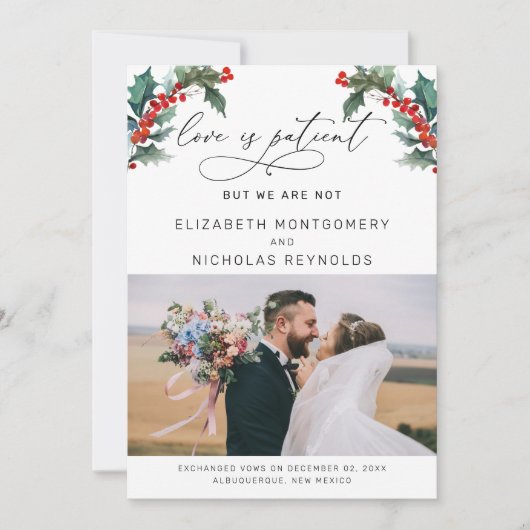 Liefde is patiënt we zijn niet | Aankondiging van (Voorkant)