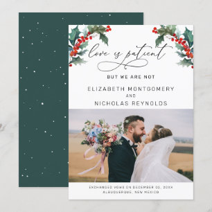 Liefde is patiënt we zijn niet   Aankondiging van