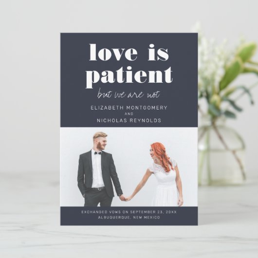 Liefde is patiënt we zijn niet | Aankondiging van (Staand voorkant)