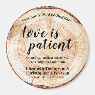 Liefde is patiëntenhout Bespaar onze nieuwe datum Magneet