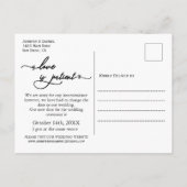 Liefde is Patiëntenkalligrafie na bruiloft Aankondigingskaart (Achterkant)