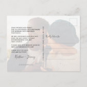 Liefde is patiëntenscript foto bruiloft uitgesteld aankondigingskaart (Achterkant)