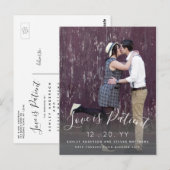 Liefde is patiëntenscript foto bruiloft uitgesteld briefkaart (Voorkant / Achterkant)