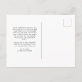 Liefde is Patiëntenverandering van plannen WeddenD Aankondigingskaart (Achterkant)