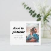 Liefde is Patiëntenverandering van plannen WeddenD Aankondigingskaart (Staand voorkant)