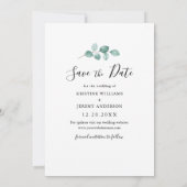 Liefde is patiëntfoto zwart script uitgesteld save the date (Achterkant)