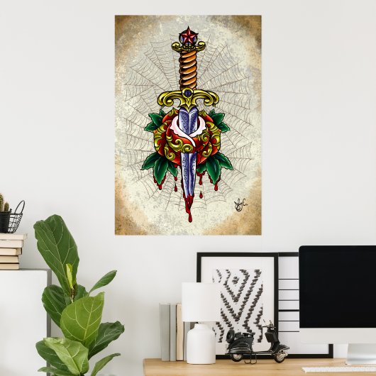 Liefde is pijn poster (Thuiskantoor)