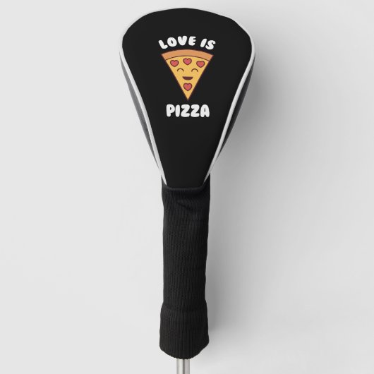 Liefde is Pizza Peuter Valentijnsdag Kawaii Pizza Golfheadcover (Voorkant)