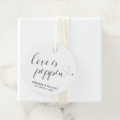 Liefde is poppin Heart Cute Elegant Modern Wedding Bedankjes Labels (In situ)