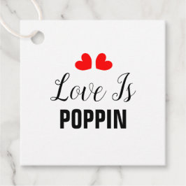 Liefde is Poppin Schattige Red Love Hearts Bruilof Bedankjes Labels