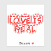 Liefde is Real Dice Logo Sticker (Vel)