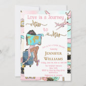 Liefde is reis van Miss naar Mrs Vrijgezellenfeest Kaart (Voorkant)