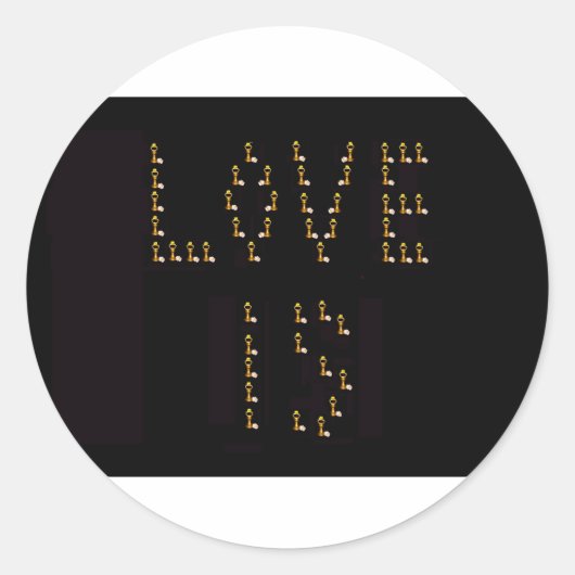 Liefde is ronde sticker (Voorkant)