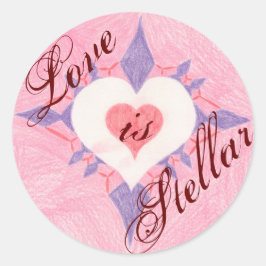 Liefde is. . . ronde sticker