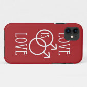 Liefde is rood Case-Mate iPhone case (Achterkant (horizontaal))