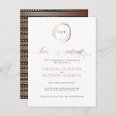 Liefde is Roos gouden weddenschap tussen patiënten Uitnodiging Briefkaart (Voorkant / Achterkant)