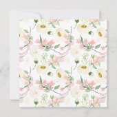 Liefde is roze Floral Bridal Tea Shower Invi Kaart (Achterkant)