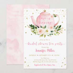 Liefde is roze Vrijgezellenfeest van de goudtheepa Kaart