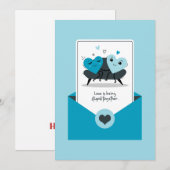 Liefde is Samen Dom Zijn - Blue Tones Kaart (Voorkant / Achterkant)