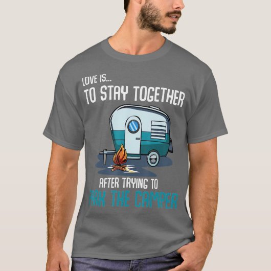 Liefde is samenblijven na het parkeren t-shirt (Voorkant)