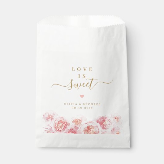 Liefde is schatje goud en bloedige bruiloft bedankzakje (Voorkant)