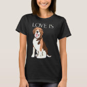 Liefde is Schattige Beagle Funny Beagles Puppy Pet T-shirt (Voorkant)