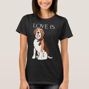 Liefde is Schattige Beagle Funny Beagles Puppy Pet T-shirt