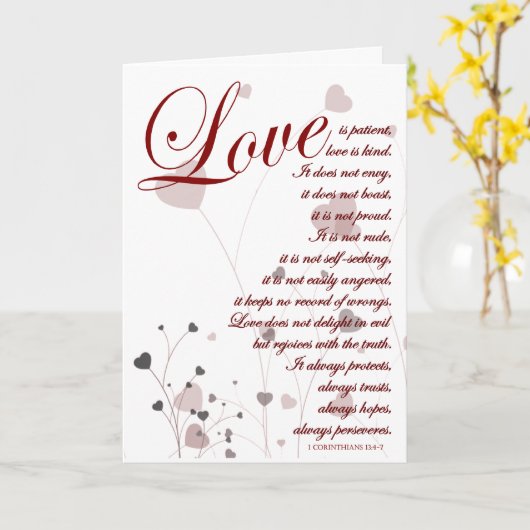 Liefde is Schrift Huwelijksgelukwensen Kaart (Gele Bloem)