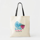 Liefde is slecht | Vervormd hart Tote Bag (Voorkant)