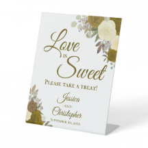 Liefde is snoezig Neem een Treat Gold en Gele Flor