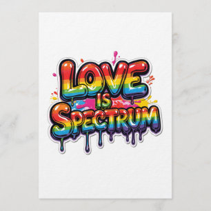 Liefde is Spectrum Regenboog LGBTQ Citaat Design Kaart