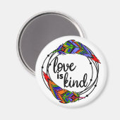 Liefde is standaard, 2¼-inch cirkelmagneet magneet (Voorkant / Achterkant)