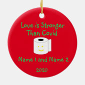 Liefde is sterker dan gepersonaliseerde Ornamenten (Achterkant)