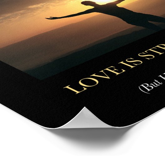 Liefde is sterker dan haat poster (Hoek)