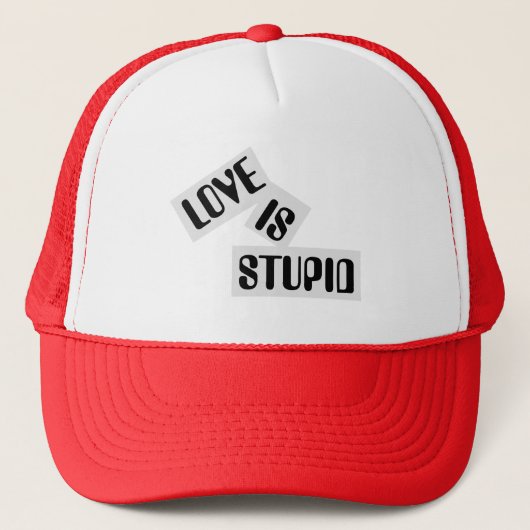 Liefde is stom - Trucker Hat Pet (Voorkant)