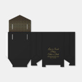 Liefde is Sweet Black & Gold Folie met Harten Bedankdoosjes (Uitgevouwen)