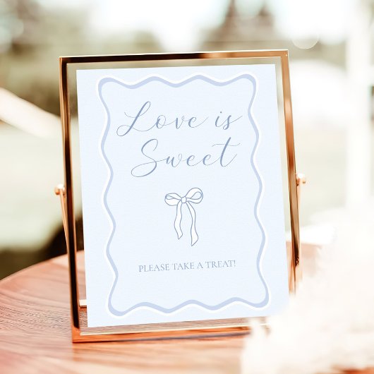 Liefde is Sweet Blue Tying the Knot Favoriet Poster