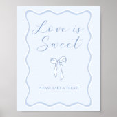 Liefde is Sweet Blue Tying the Knot Favoriet Poster (Voorkant)