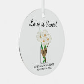 Liefde is Sweet Ceramic Ornament (Voorkant Rechts)