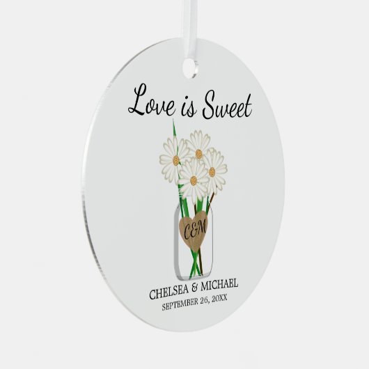 Liefde is Sweet Ceramic Ornament (Voorkant Rechts)