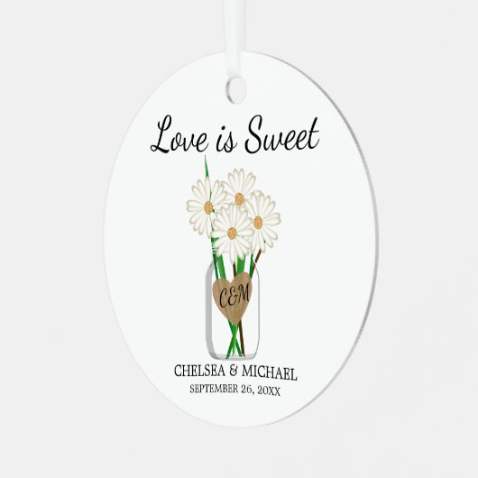 Liefde is Sweet Ceramic Ornament (Voorkant links)