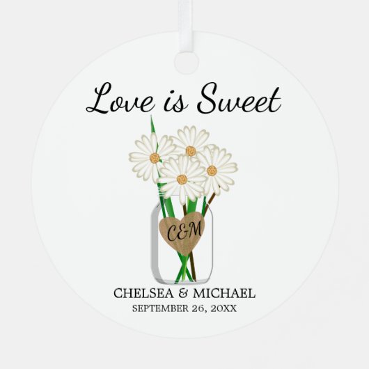 Liefde is Sweet Ceramic Ornament (Achterkant)