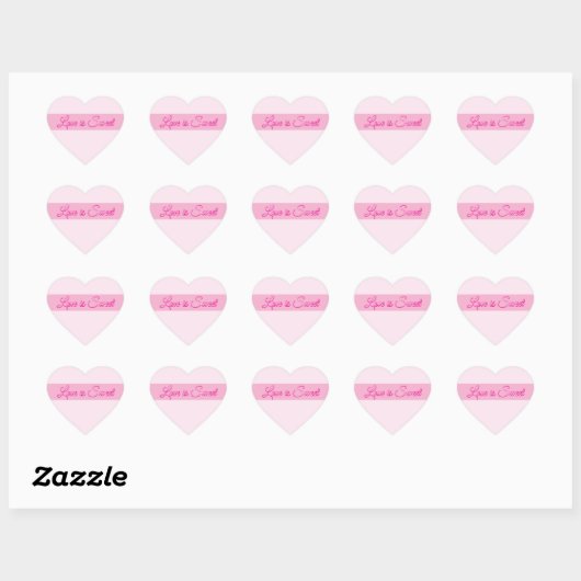 Liefde is Sweet Custom Text Valentijn Heart Hart Sticker (Vel)