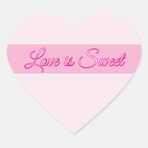 Liefde is Sweet Custom Text Valentijn Heart Hart Sticker