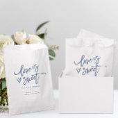 Liefde is Sweet Dusty Blue Wedding Fun Heart Bedankzakje