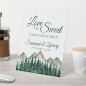 Liefde is Sweet Neem een Treat gebergte en Pijnen Reclamebord Met Voetstuk (Insitu)